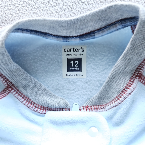 Carter's | Fleece Footed Onesie Pajama - Picture 6 of 6